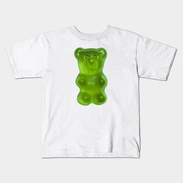 gummy bear (green) Kids T-Shirt by mystudiocreate